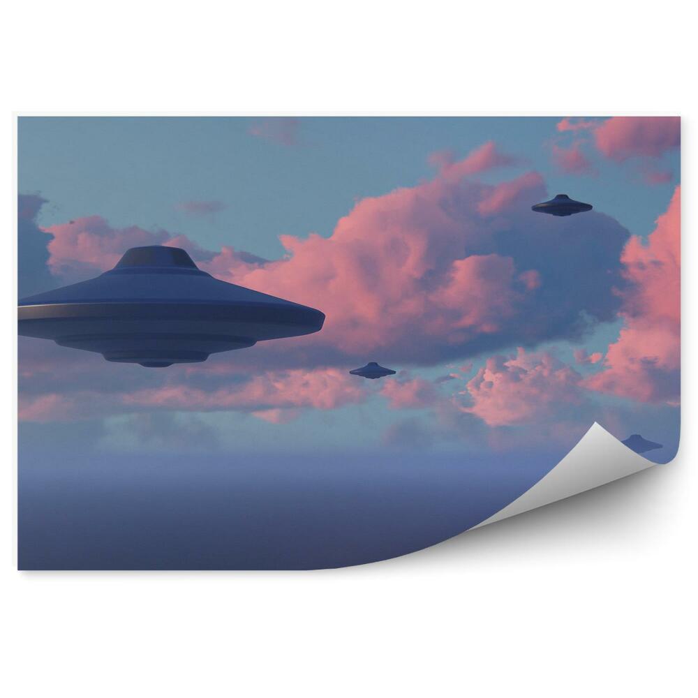 Fototapeta 3d ufo niebo chmury widok morze
