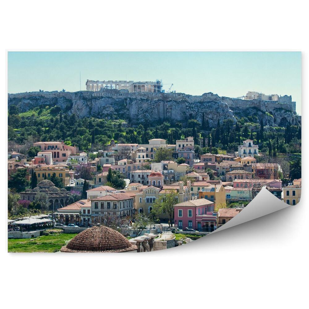 Okleina na ścianę panorama miasta Ateny Grecja budynki akropol ruiny