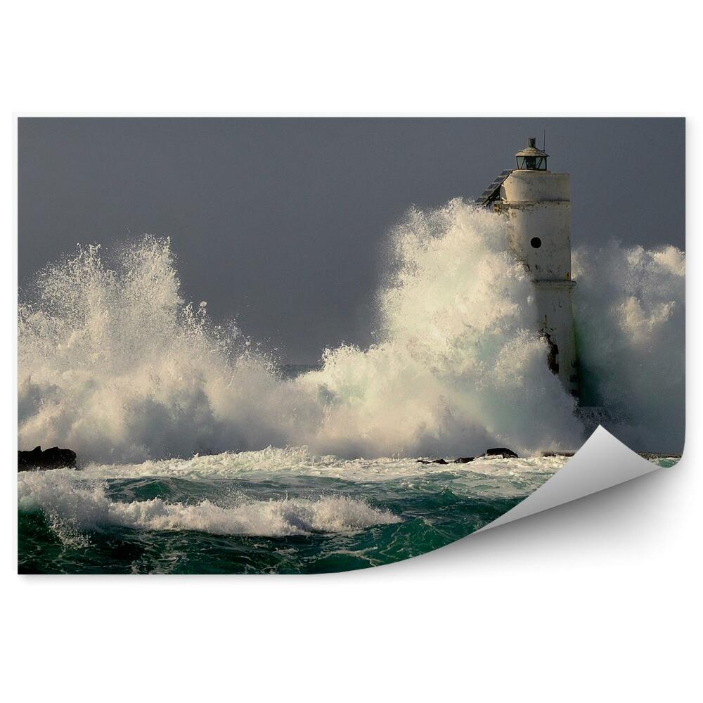 Fototapeta na ścianę Włochy burza pochmurne niebo fale morskie