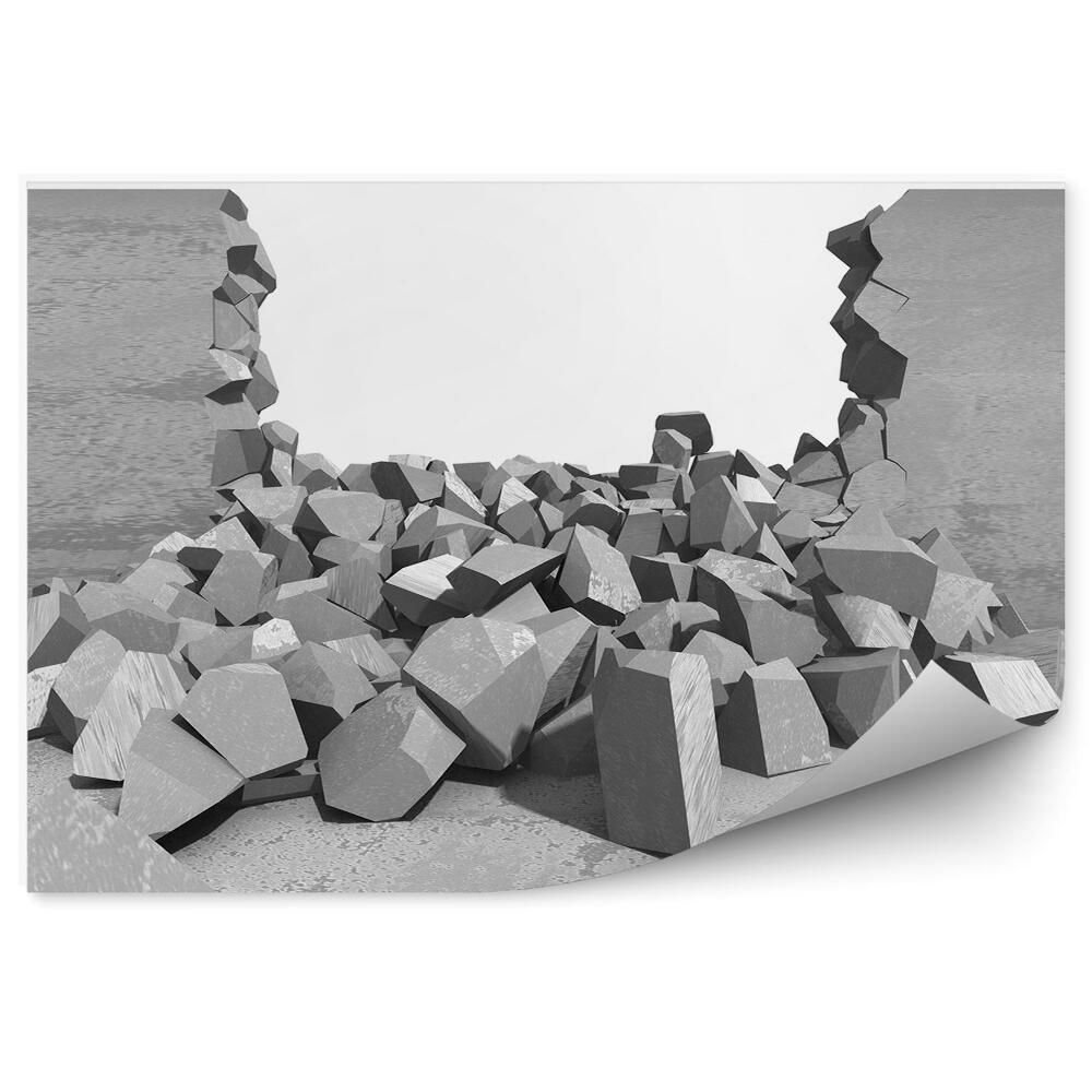 Fototapeta samoprzylepna Uszkodzony betonowy mur