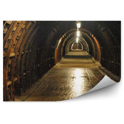Okleina na ścianę Tunel kopalnia
