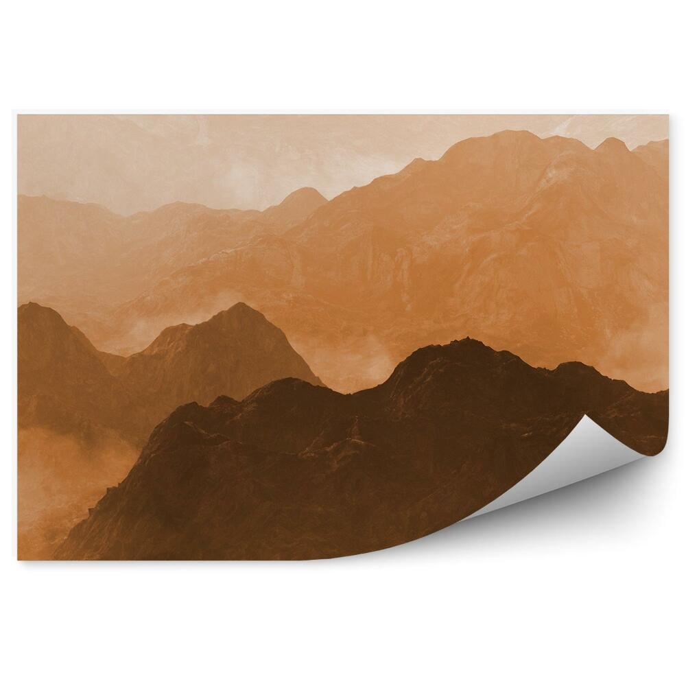 Okleina ścienna Góry krajobraz widok mgła