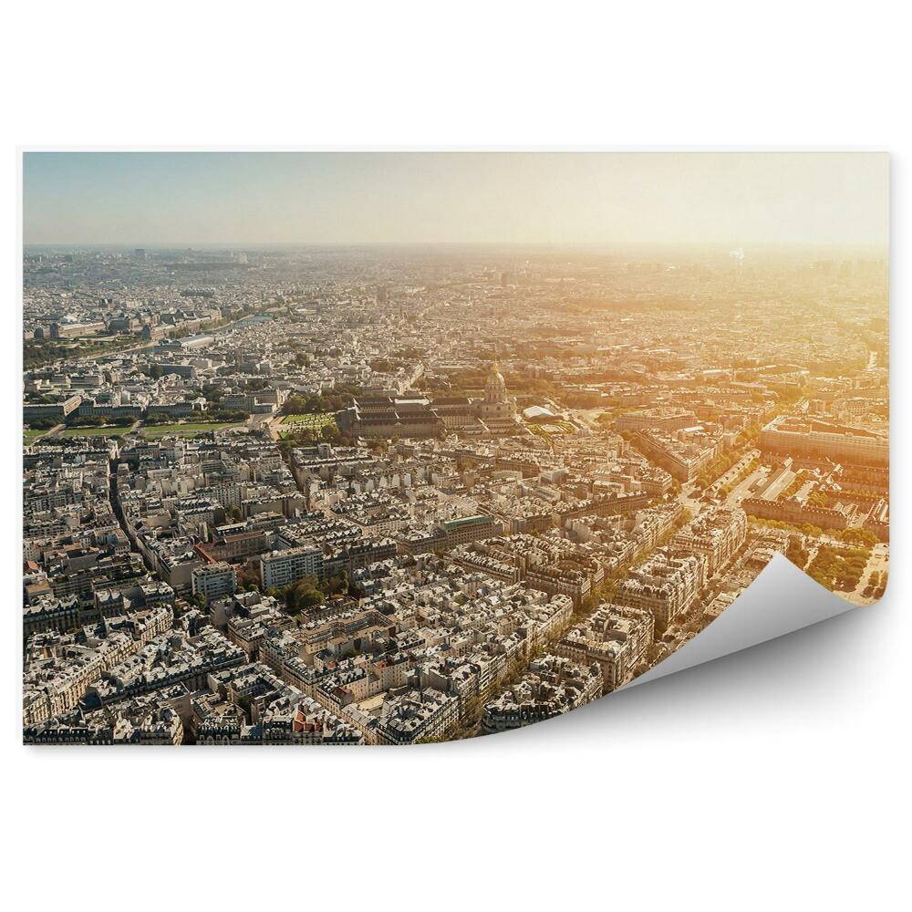Fototapeta widok z lotu ptaka Paryż Francja zachód słońca
