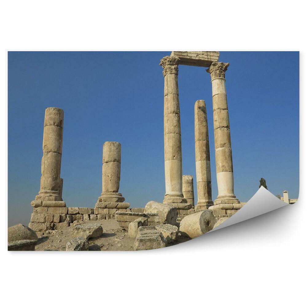 Okleina na ścianę Jordan ruiny miasta kolumny