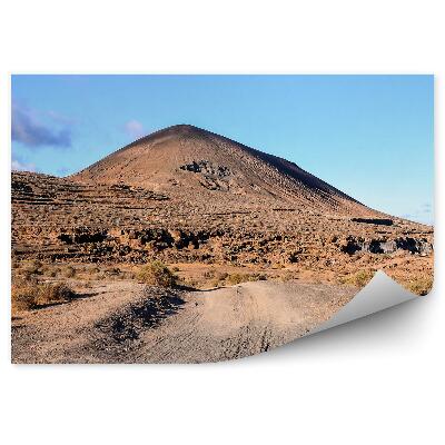 Okleina ścienna Góry zieleń skały niebo chmury