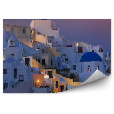 Fototapeta widok z lotu ptaka Santorini budynki Grecja noc