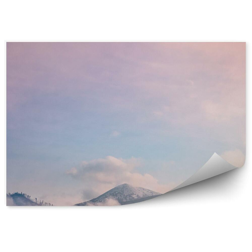 Okleina na ścianę Góry zachód słońca mgła szczyt