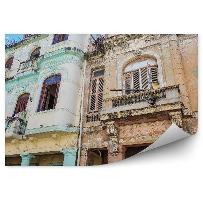 Okleina ścienna Architektura budynki okiennice kuba