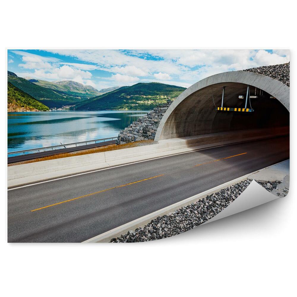 Fotopeta Górskie drogi norwegia tunel