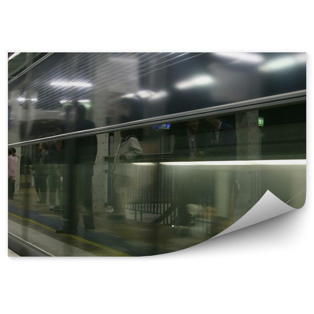 Fotopeta Metro oczekiwanie podróż pociąg ludzie
