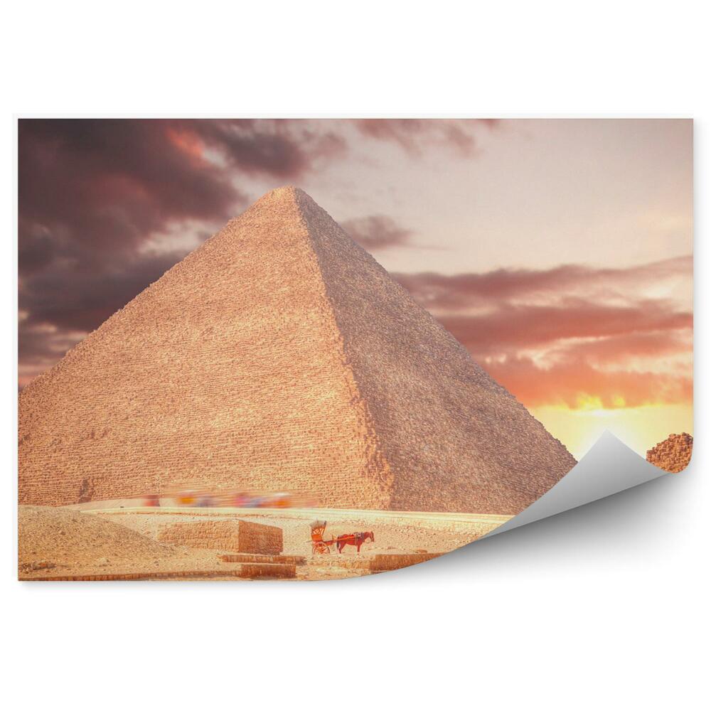 Okleina ścienna Piramidy egipt ruch turyści