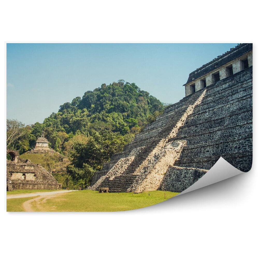 Okleina ścienna Zabytkowy budynek majów meksyk