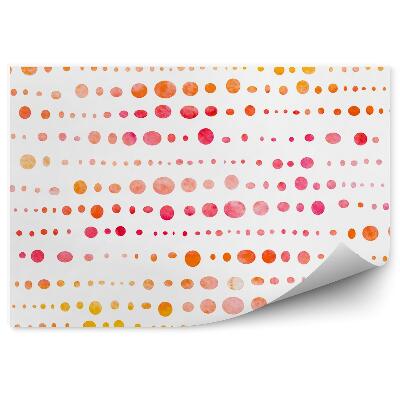 Fototapeta samoprzylepna Wzór z kropkowanych linii czerwono pomarańczowo żółtych