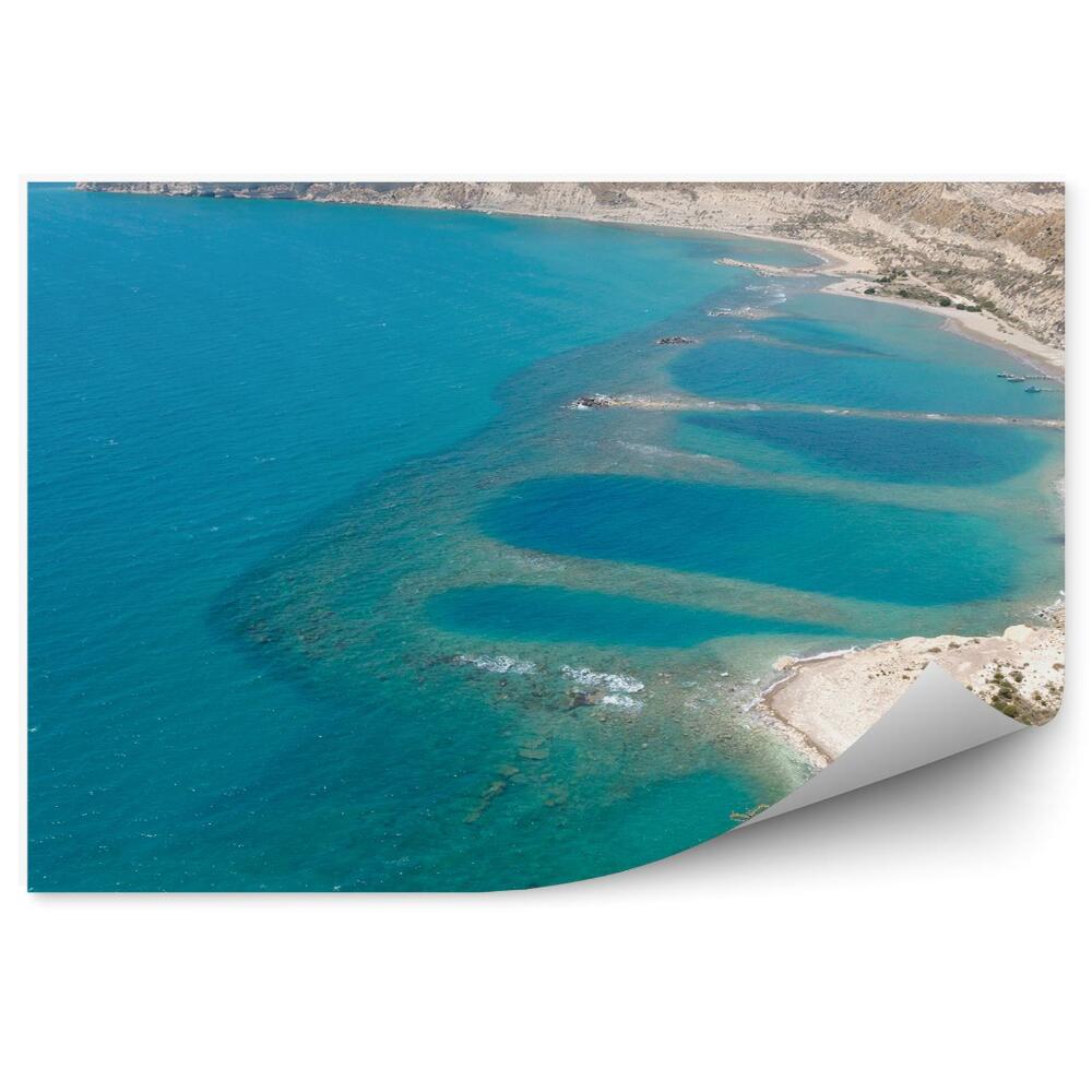 Fototapeta Piękny krajobraz góry morze śródziemne cypr niebo chmury
