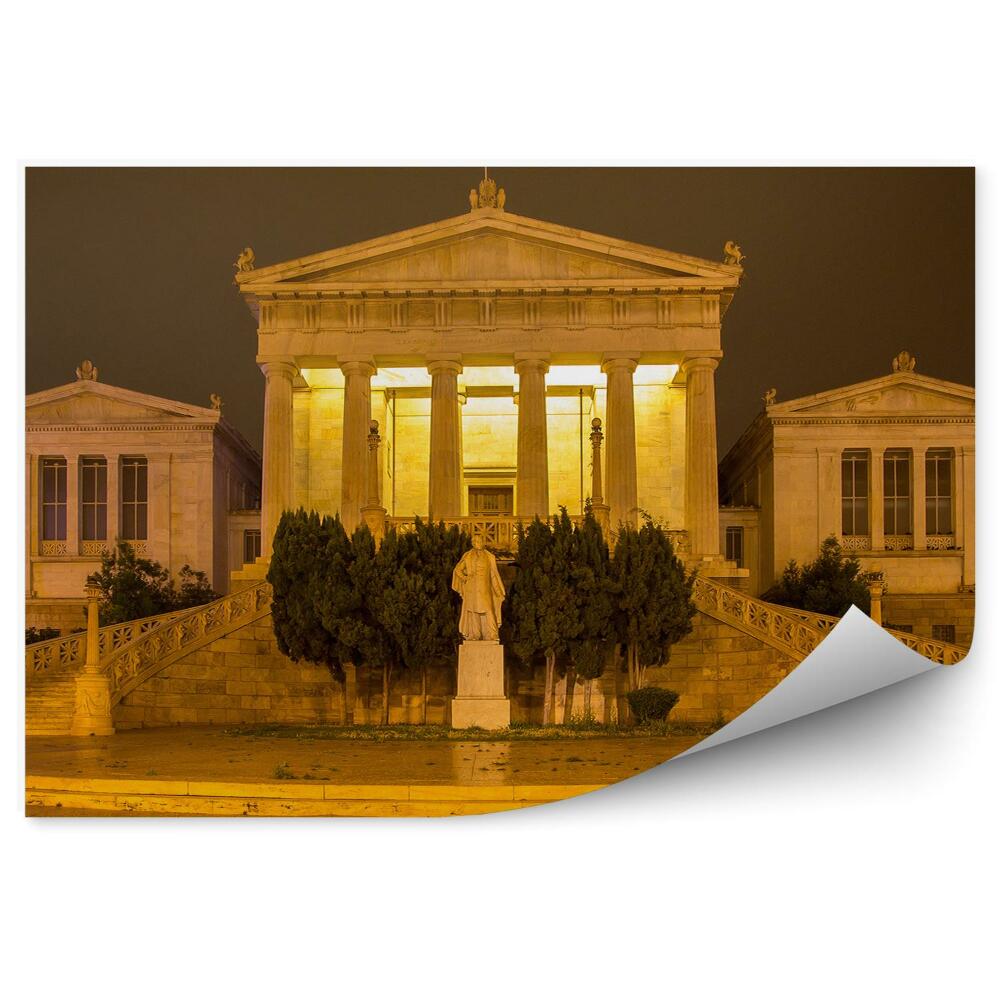 Okleina na ścianę biblioteka narodowa Ateny Grecja
