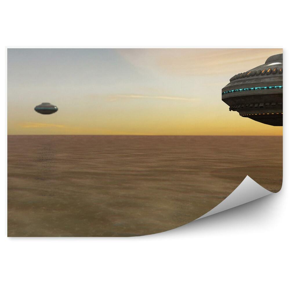 Fototapeta 3d ufo planeta niebo