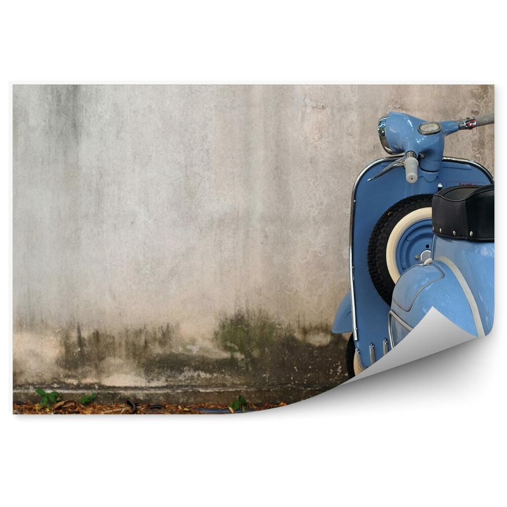 Fototapeta na ścianę Retro skuter zaparkowany pod ścianą