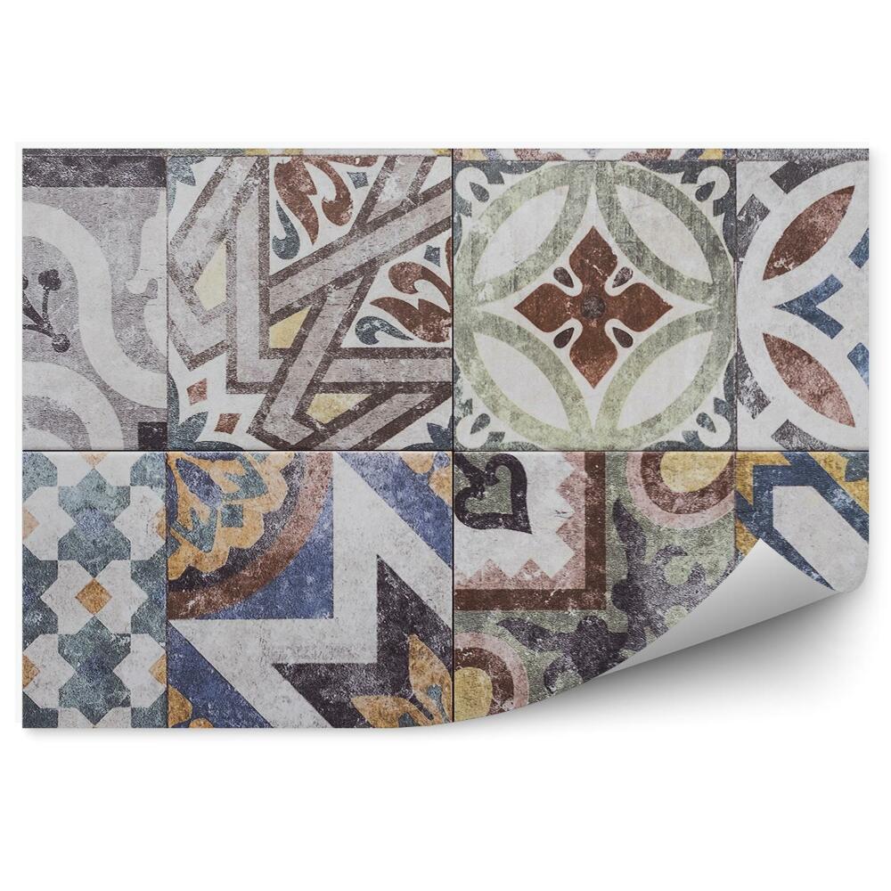 Fototapeta Mozaika marokańskie wzory kafelki kształty