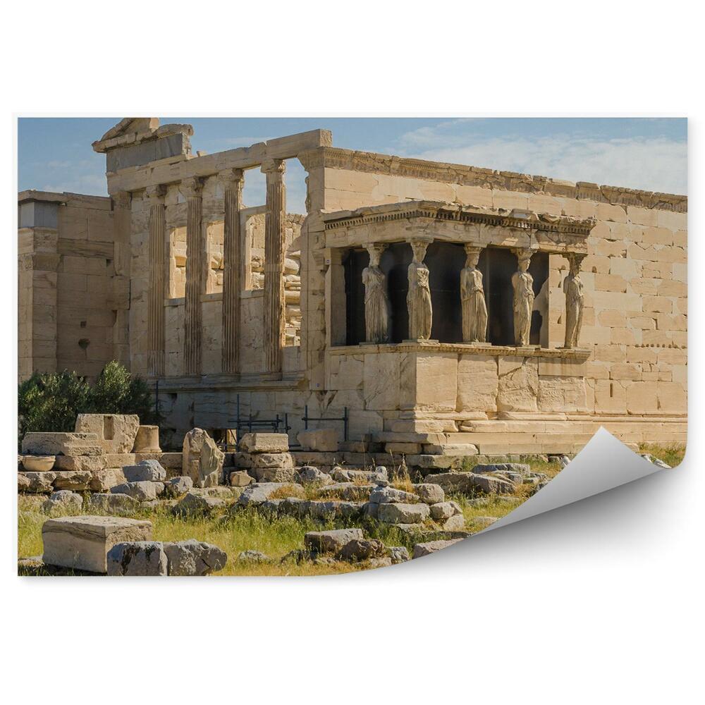 Okleina na ścianę Starożytne ruiny erechtejon akropol