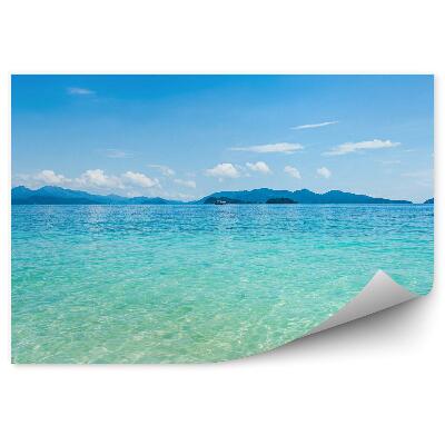 Okleina ścienna Piasek ocean góry niebo chmury