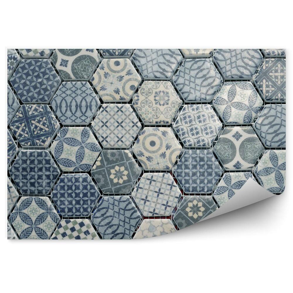 Okleina ścienna Ceramiczne sześciokąty mozaika