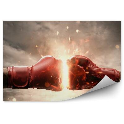 Fototapeta samoprzylepna Rękawice bokserskie ogień