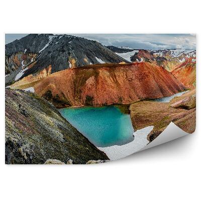 Okleina ścienna Góry ścieżki podróże natura woda