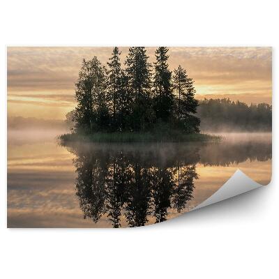 Fototapeta na ścianę Krajobraz zachodzące słońce wyspa mgła