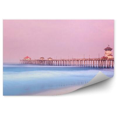 Fototapeta samoprzylepna Betonowe molo przy plaży morze