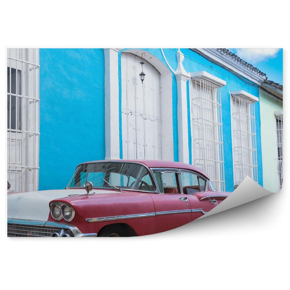 Fototapeta na ścianę Stary samochód i kubańska ulica