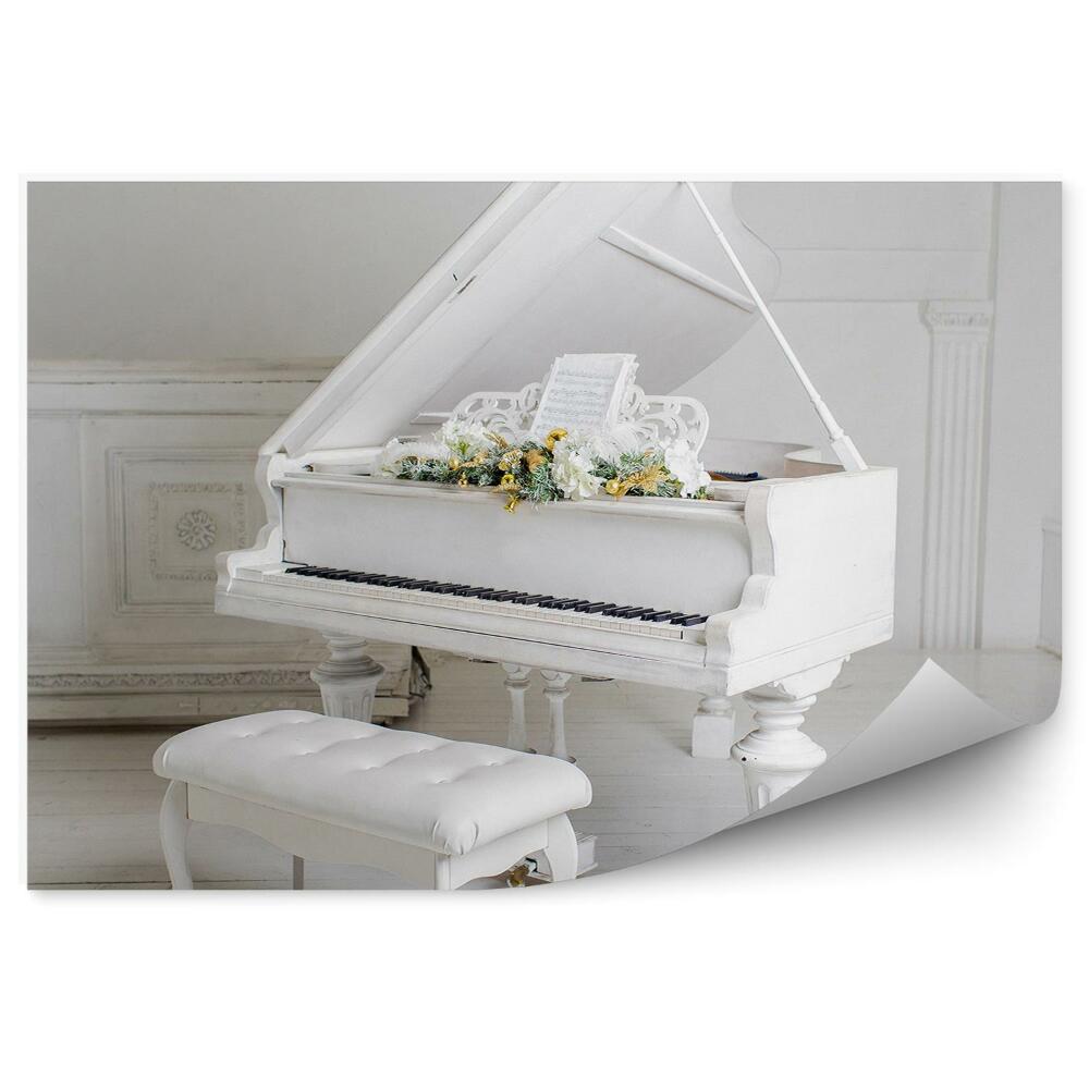 Fototapeta biały fortepian architektura instrument