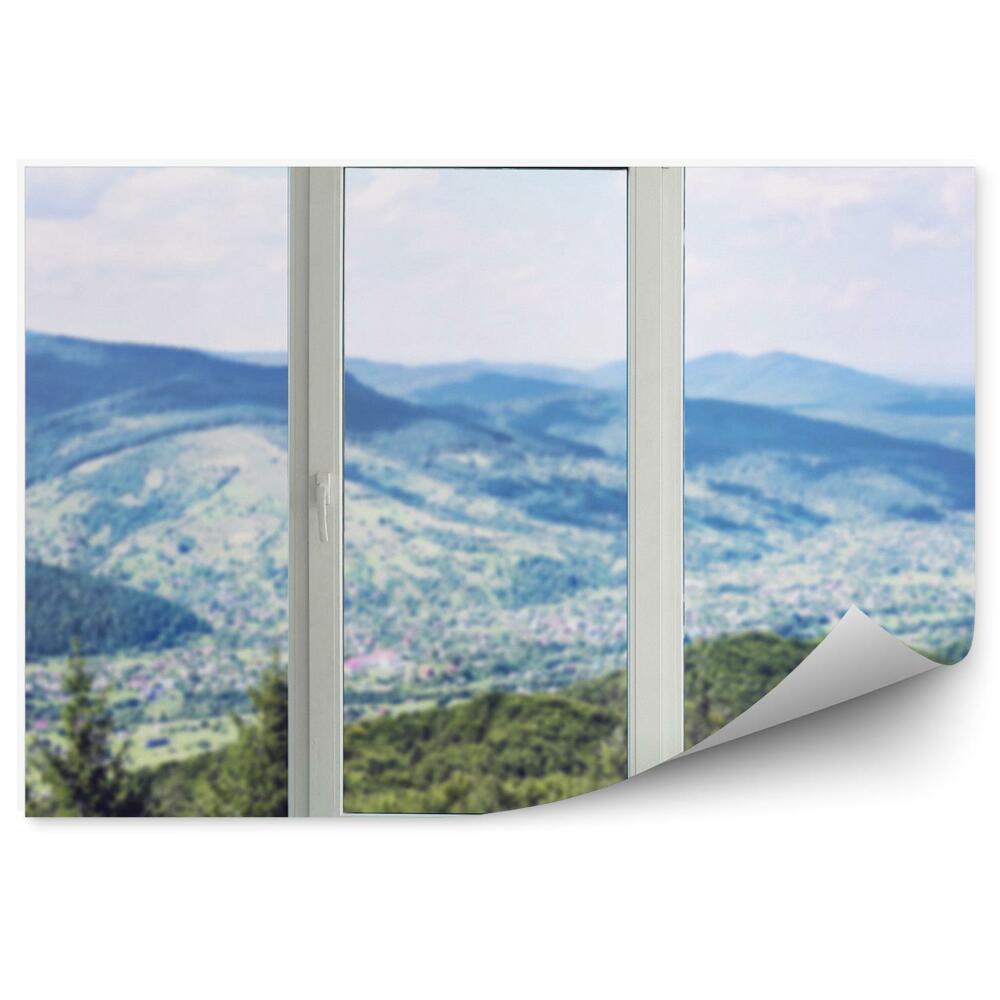 Fototapeta na ścianę Pokój dziecięcy z widokiem na zieleń góry