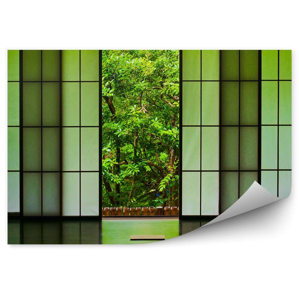 Fototapeta na ścianę Azjatycka architektura dom widok na korony drzew