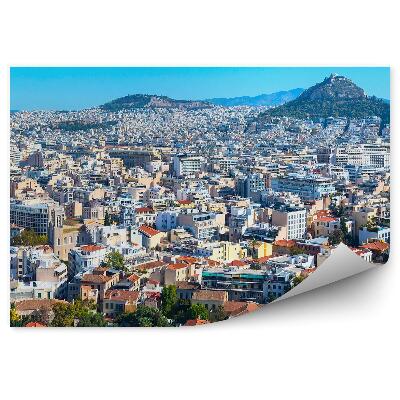 Okleina na ścianę panorama miasta Ateny Grecja widok z lotu ptaka