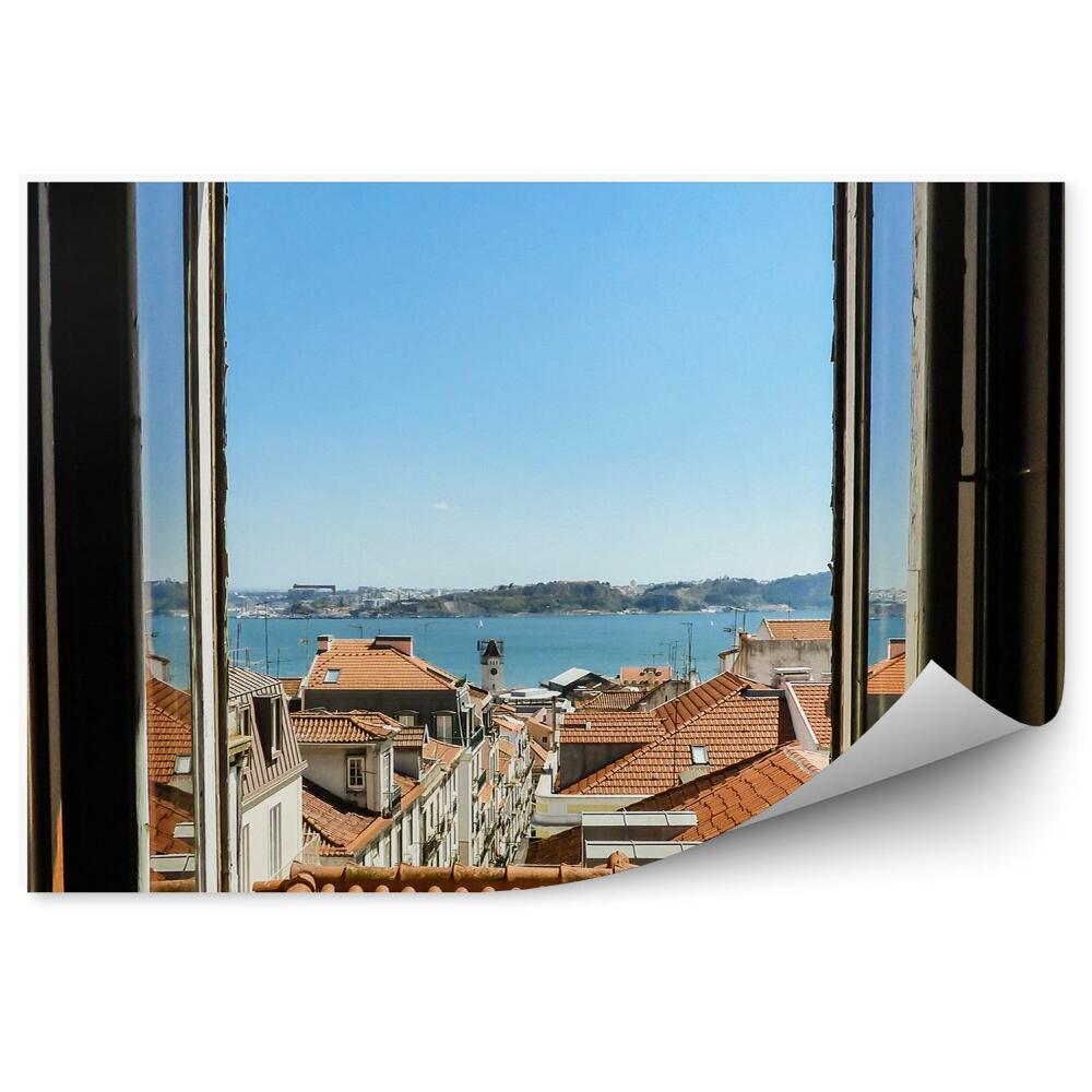 Fototapeta na ścianę Widok z okna na kamienice lizbony