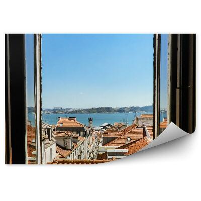 Fototapeta na ścianę Widok z okna na kamienice lizbony