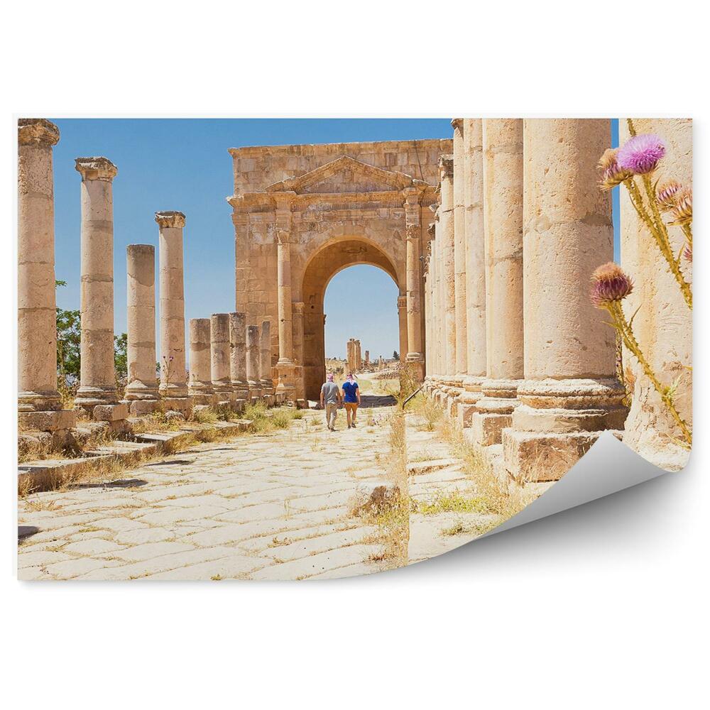 Okleina na ścianę Turystyka starożytny rzym kolumny alejka