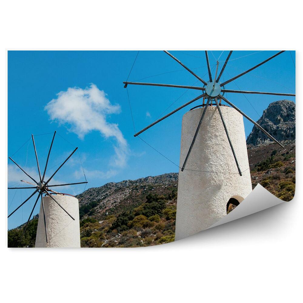 Okleina na ścianę Kreta wyspa wzgórza wiatraki