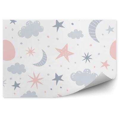 Fototapeta Malowane gwiazdki i księżyce