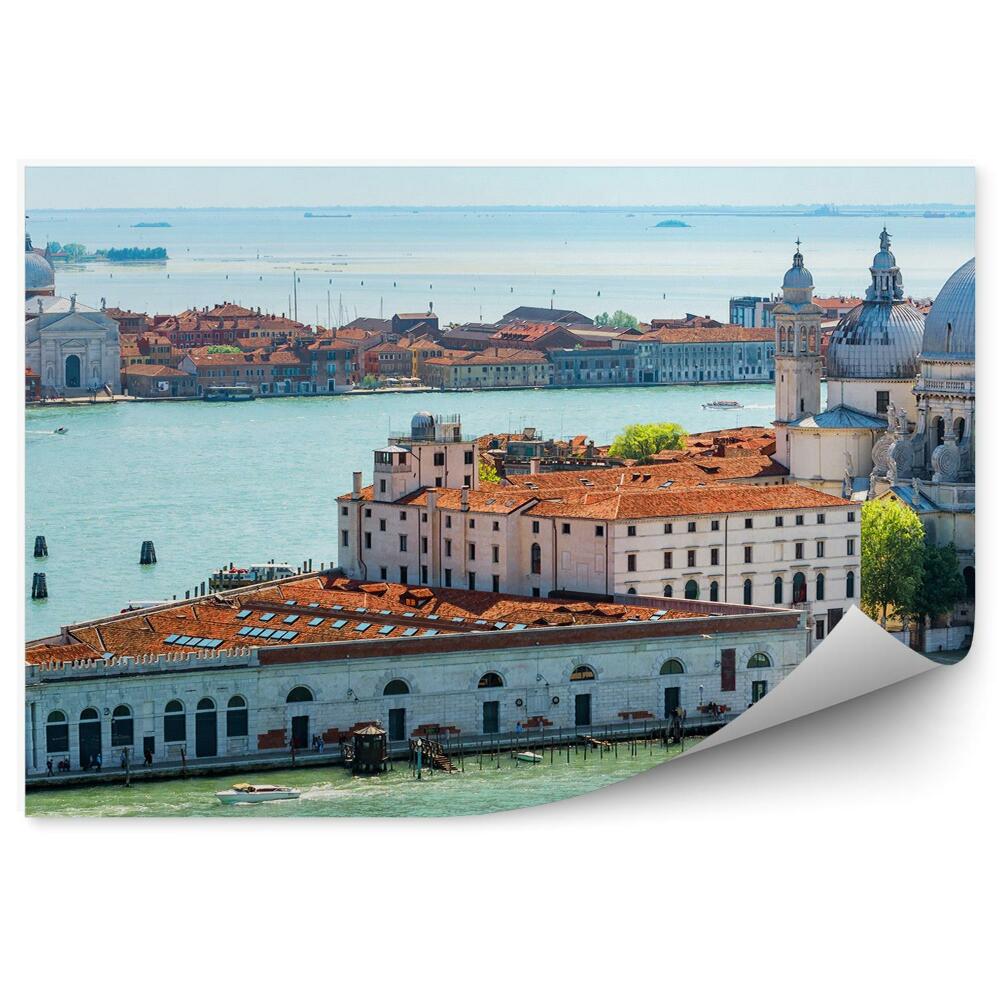 Fototapeta na ścianę Bazylika Santa Maria della Salute Włochy gondole kanał Grande Wenecja budynki