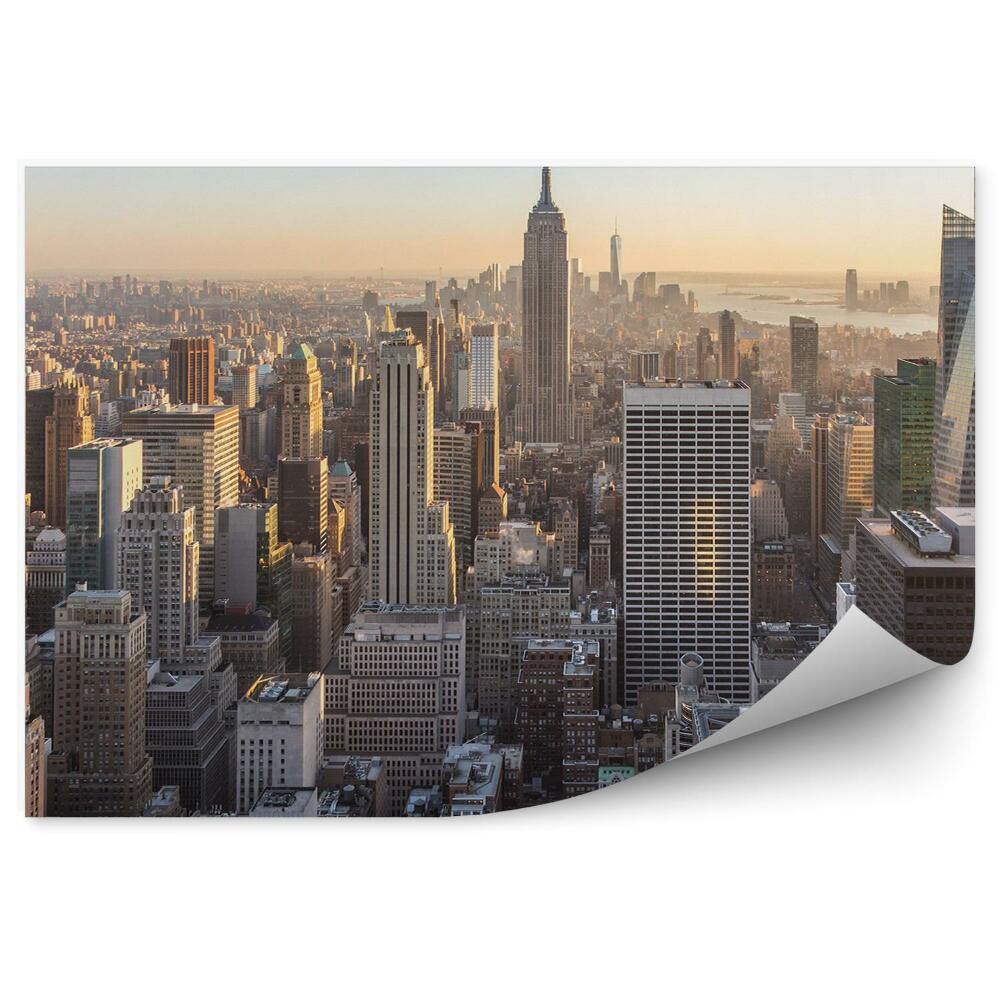 Fototapeta Manhattan wieżowce widok z lotu ptaka Nowy Jork