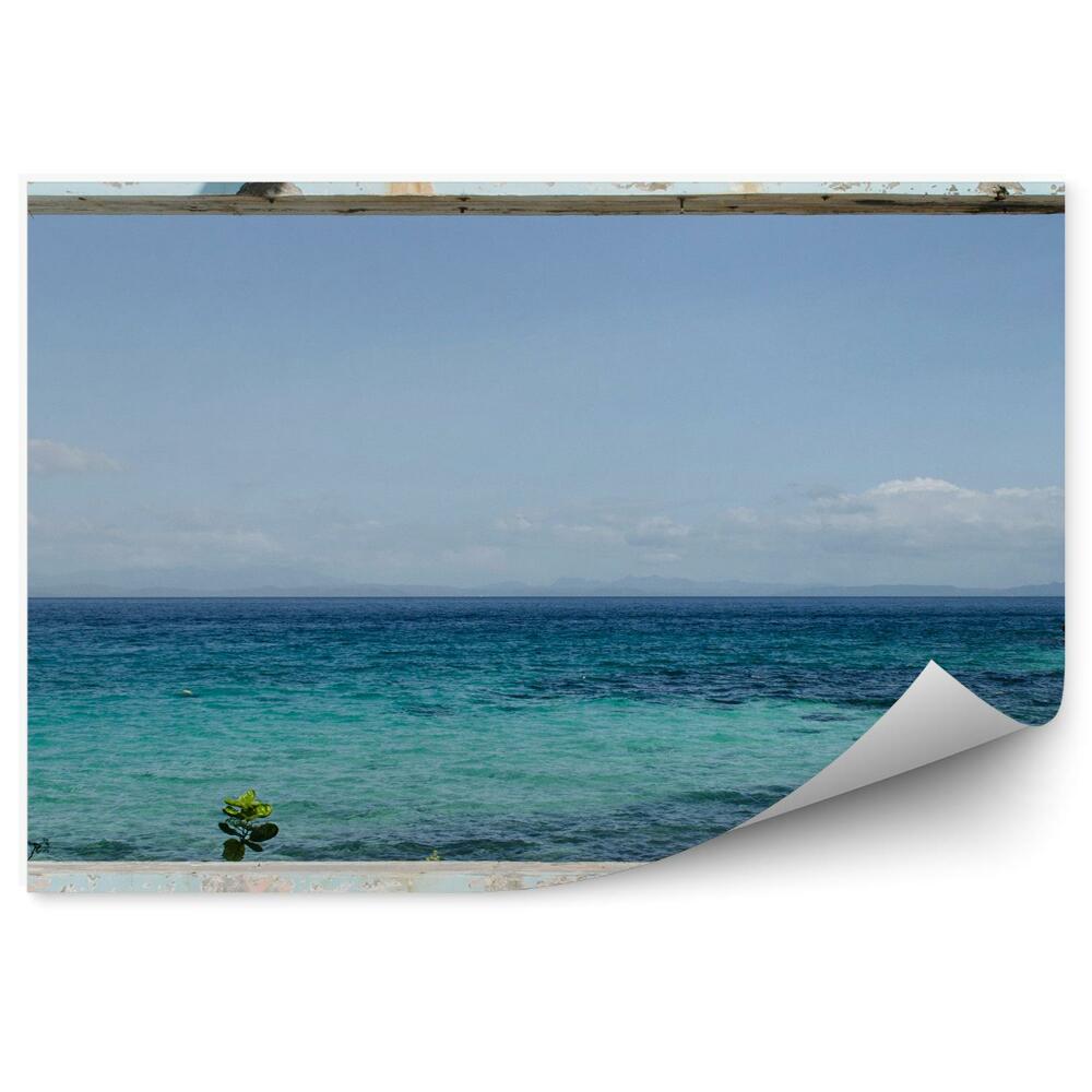 Fototapeta na ścianę Horyzont morze błękit okno widok