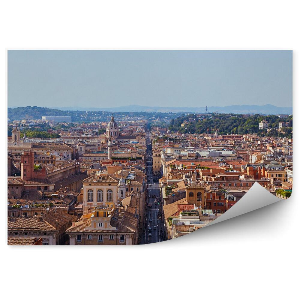 Fototapeta na ścianę widok Rzymu drogi budynki niebo