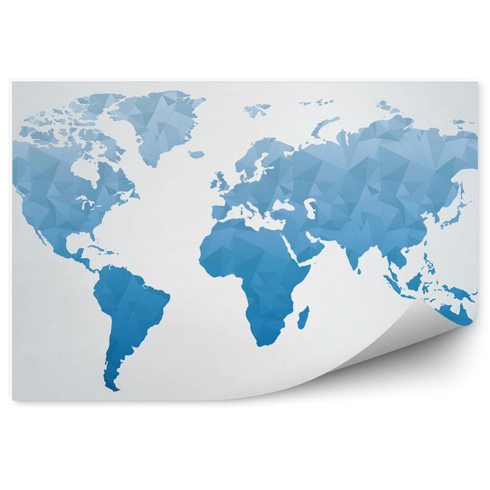 Fototapeta na ścianę Mapa świata kształty geograficzne