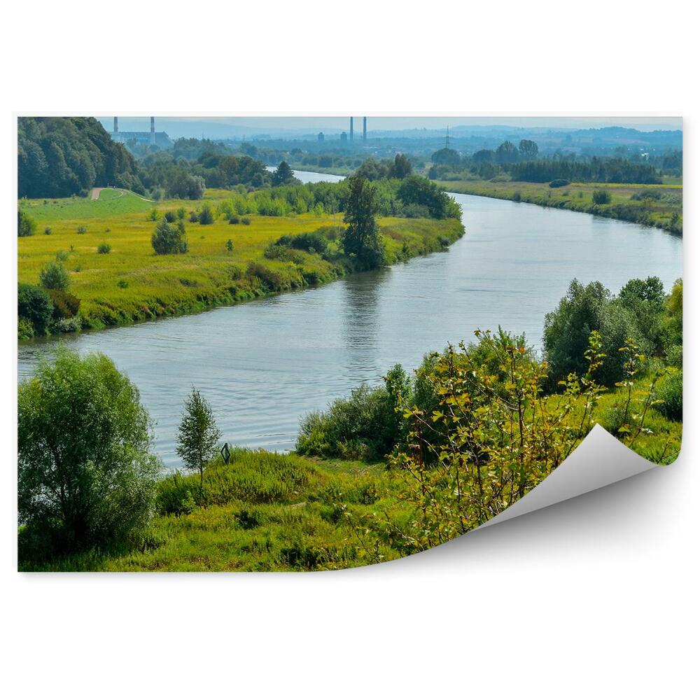Okleina ścienna Polska rzeka Wisła wzgórza zielona przyroda