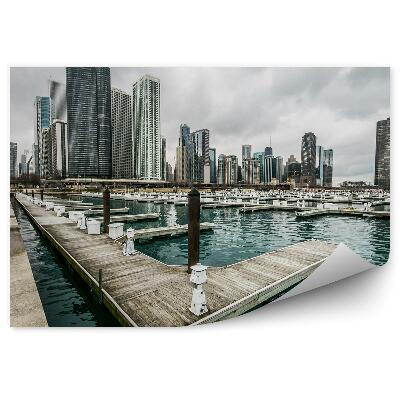 Fototapeta samoprzylepna Port doki usa woda miasto