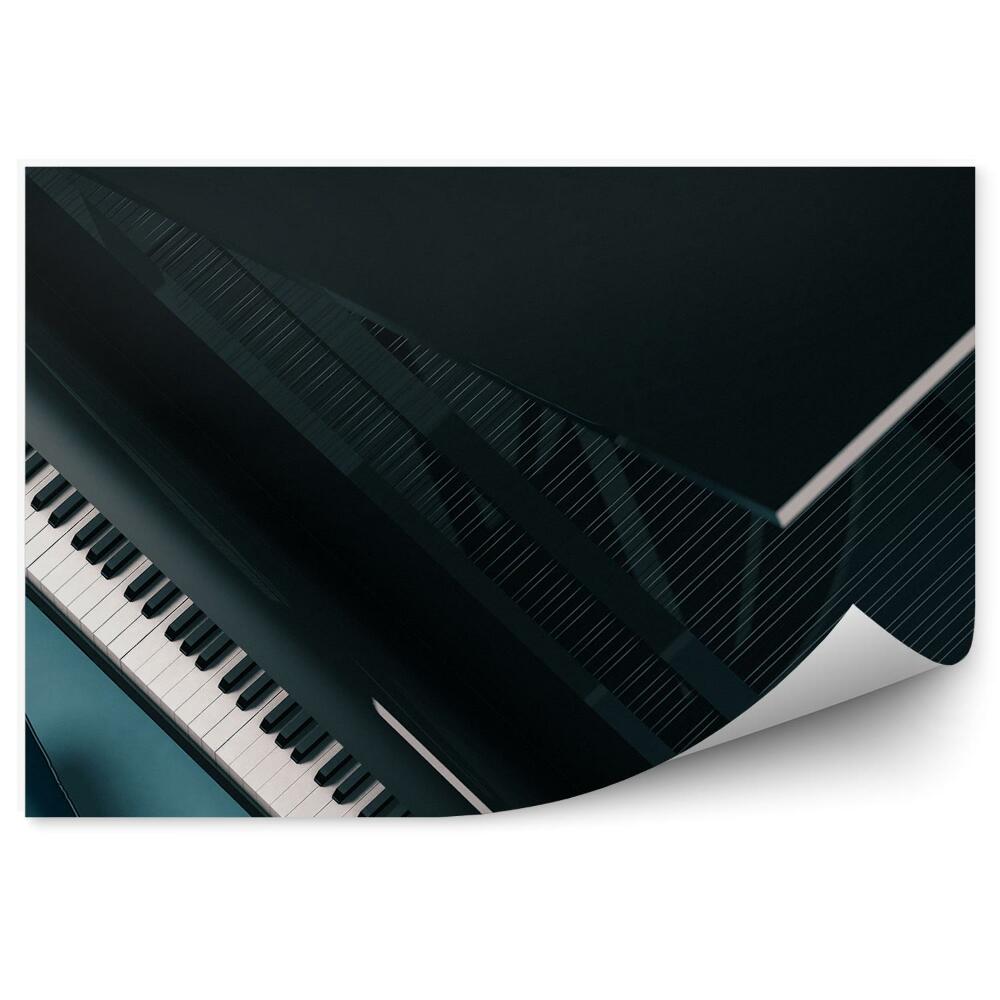 Fototapeta czarne fortepiany instrument