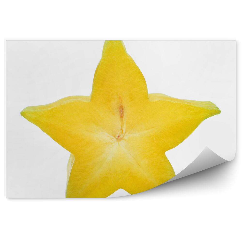 Fototapeta Tropikalne owoce kształt gwiazda białe tło
