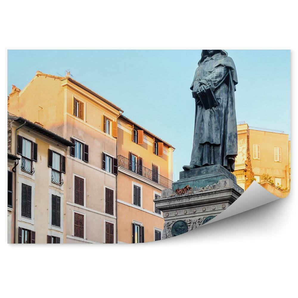 Fototapeta na ścianę Pomnik Giordano Bruno budynki Rzym Włochy