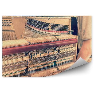 Fototapeta naprawa wnętrze fortepianu instrument